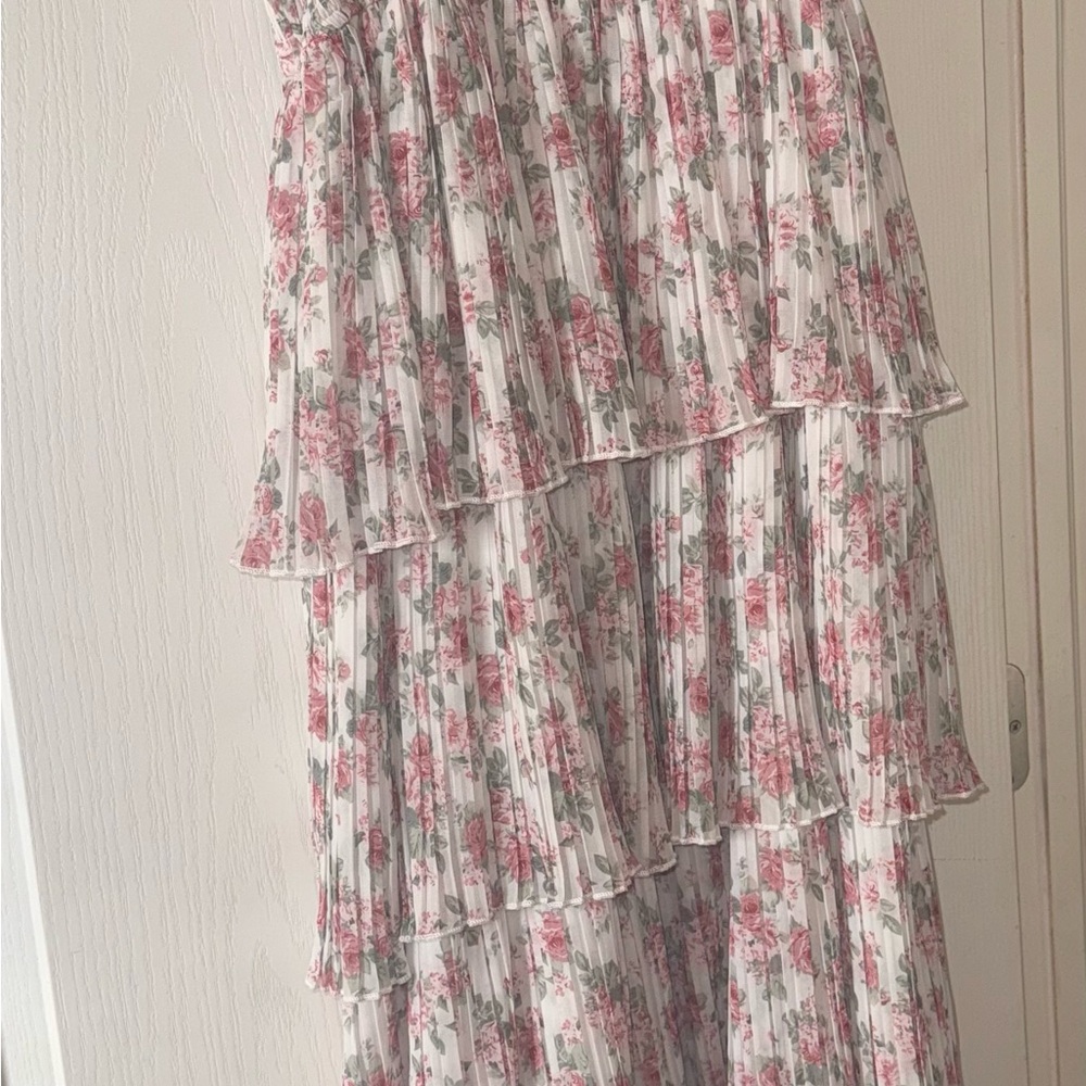 Wishlist Pink and White Floral Maxi Skirt